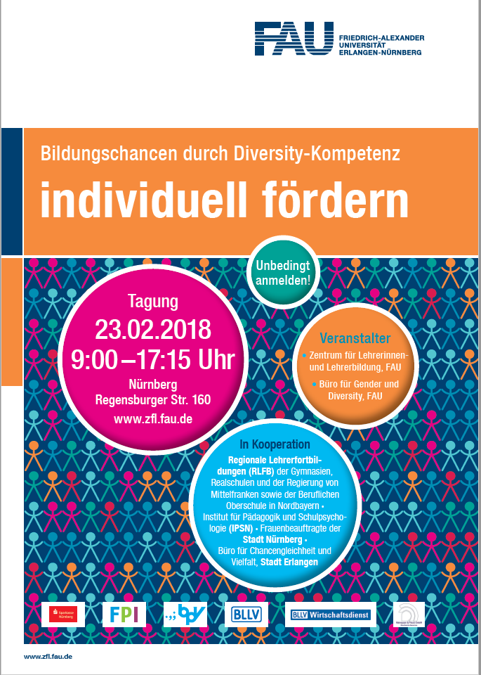 Zum Artikel "Tagung Bildungschancen durch Diversity-Kompetenz: individuell fördern am 23.02.2018"
