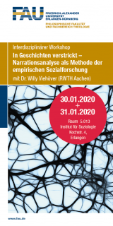 Zum Artikel "Interdisziplinärer Workshop „In Geschichten verstrickt – Narrationsanalyse als Methode der empirischen Sozialforschung“"